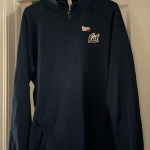 Cal Men's Navy Zip-Up Sweater